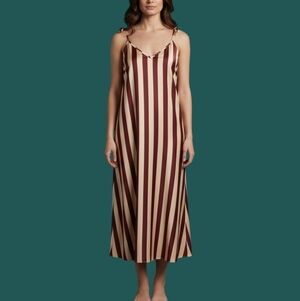 AFTER MARKET Festival Spaghetti Tie Strap Tie Back Camisole Slip Dress